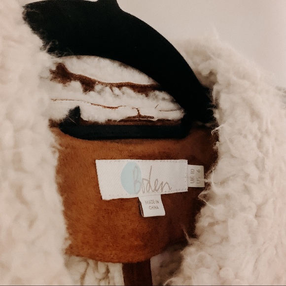 Boden Faux Shearling Coat size 6 - Picture 6 of 6